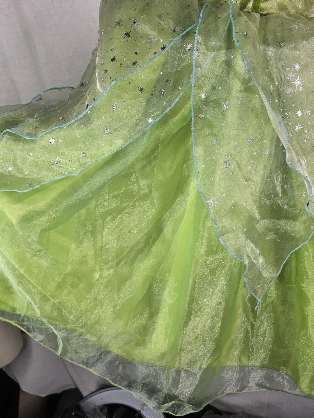 Toddler Girls Size 8 Eu 130 Dress Up Green Glitter Fairy Dress Tutu Costume